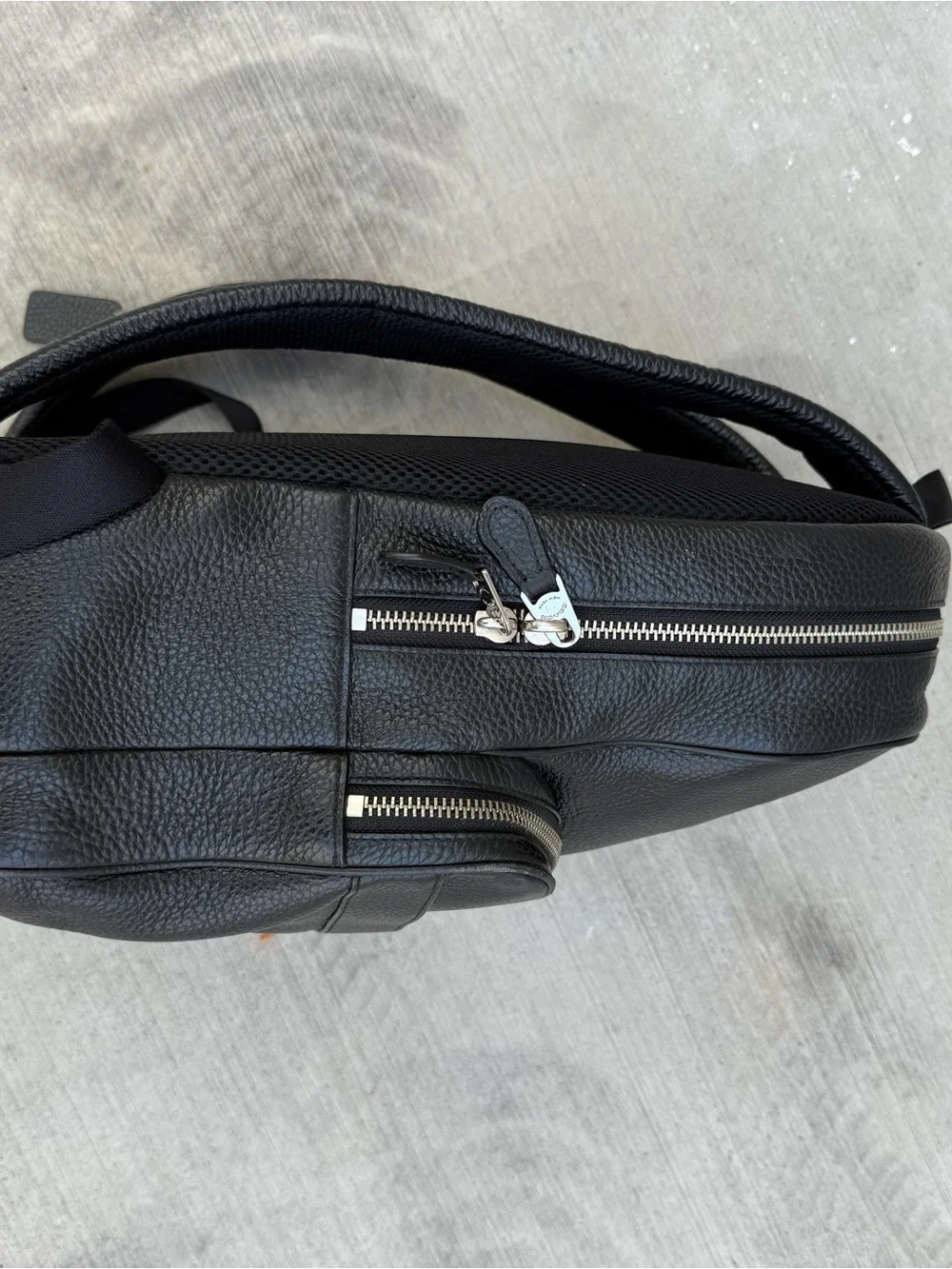 Coach Black Pebbled Leather Backpack